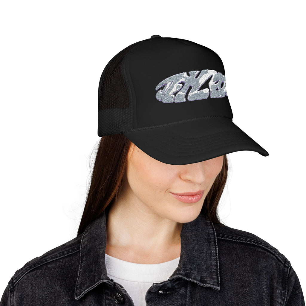 Jet Leon foam trucker hat | sparkly lettering