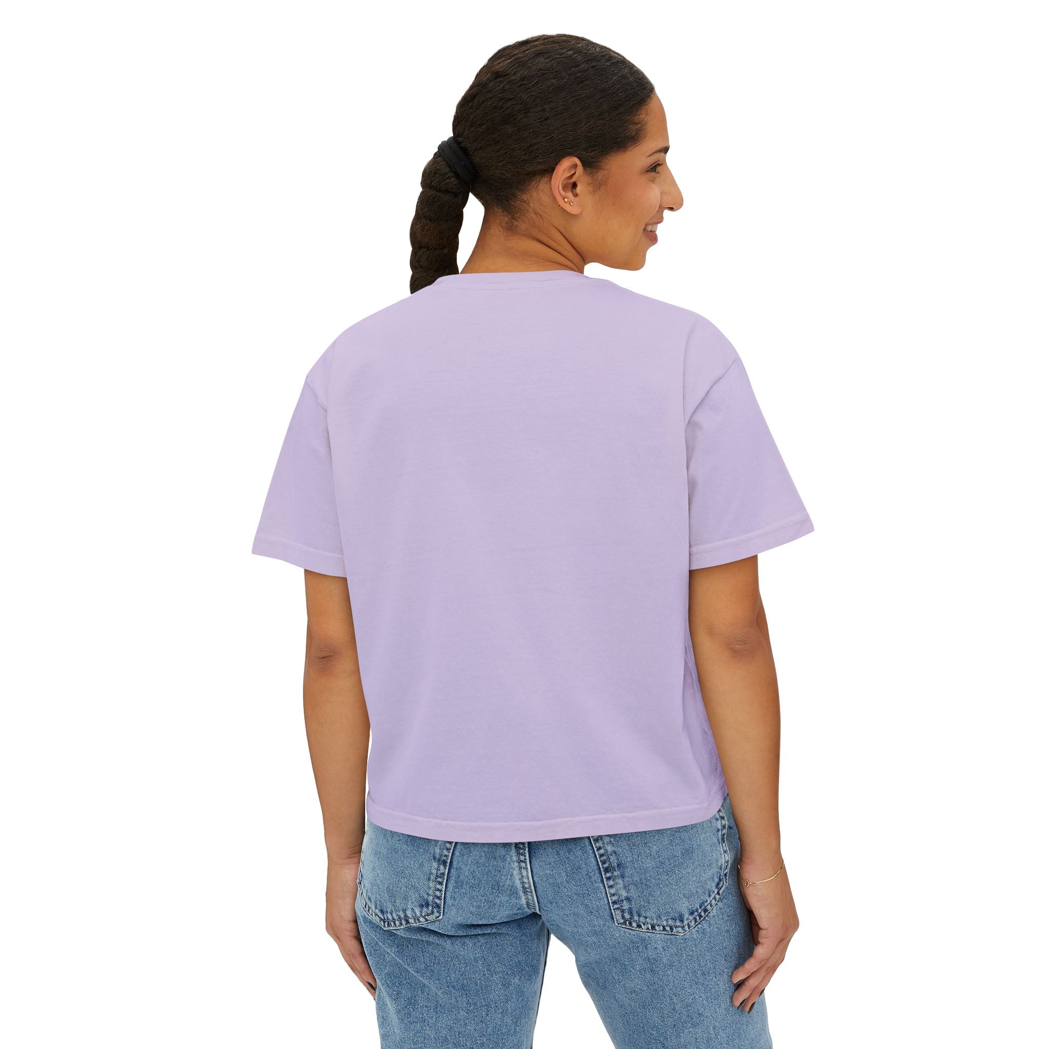 Jet Leon Women's Boxy Tee | Slightly Cropped Minimal Abstract Print