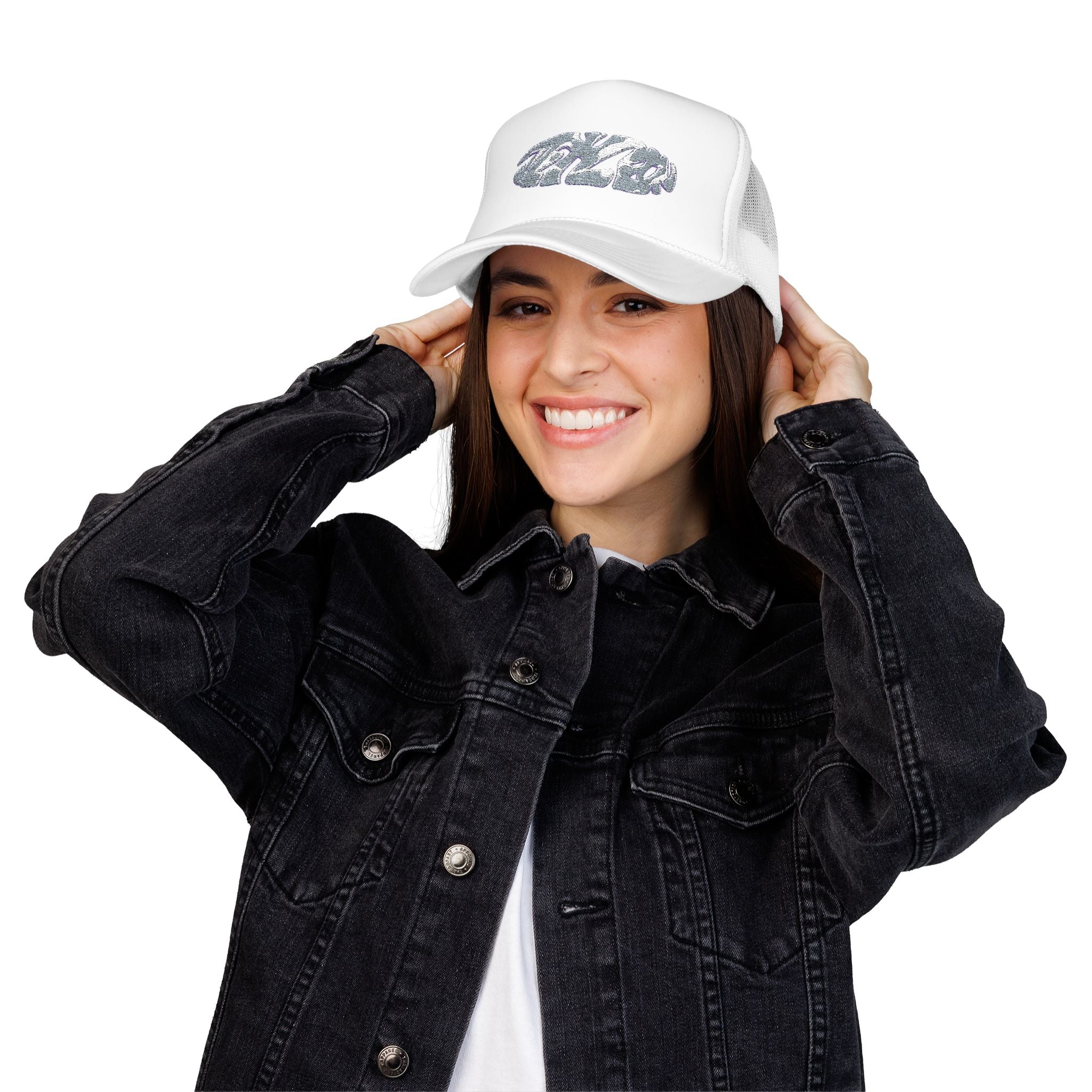 Jet Leon foam trucker hat | sparkly lettering