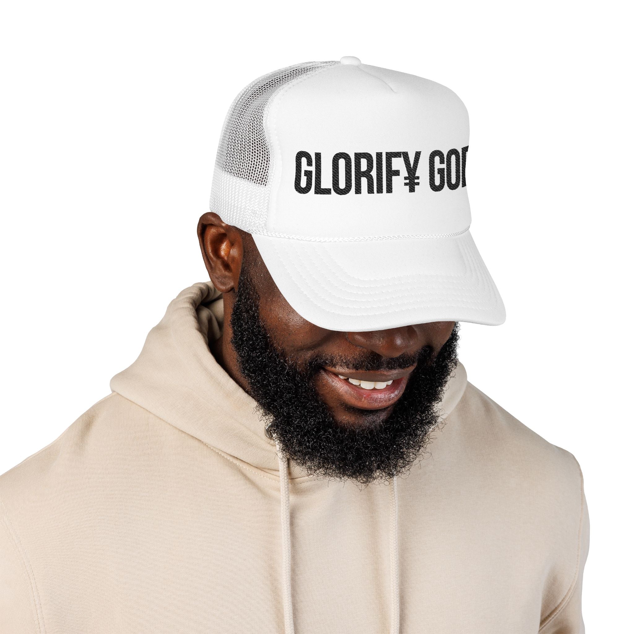 Glorify God Trucker Hat | Christian Faith Mesh Foam Cap