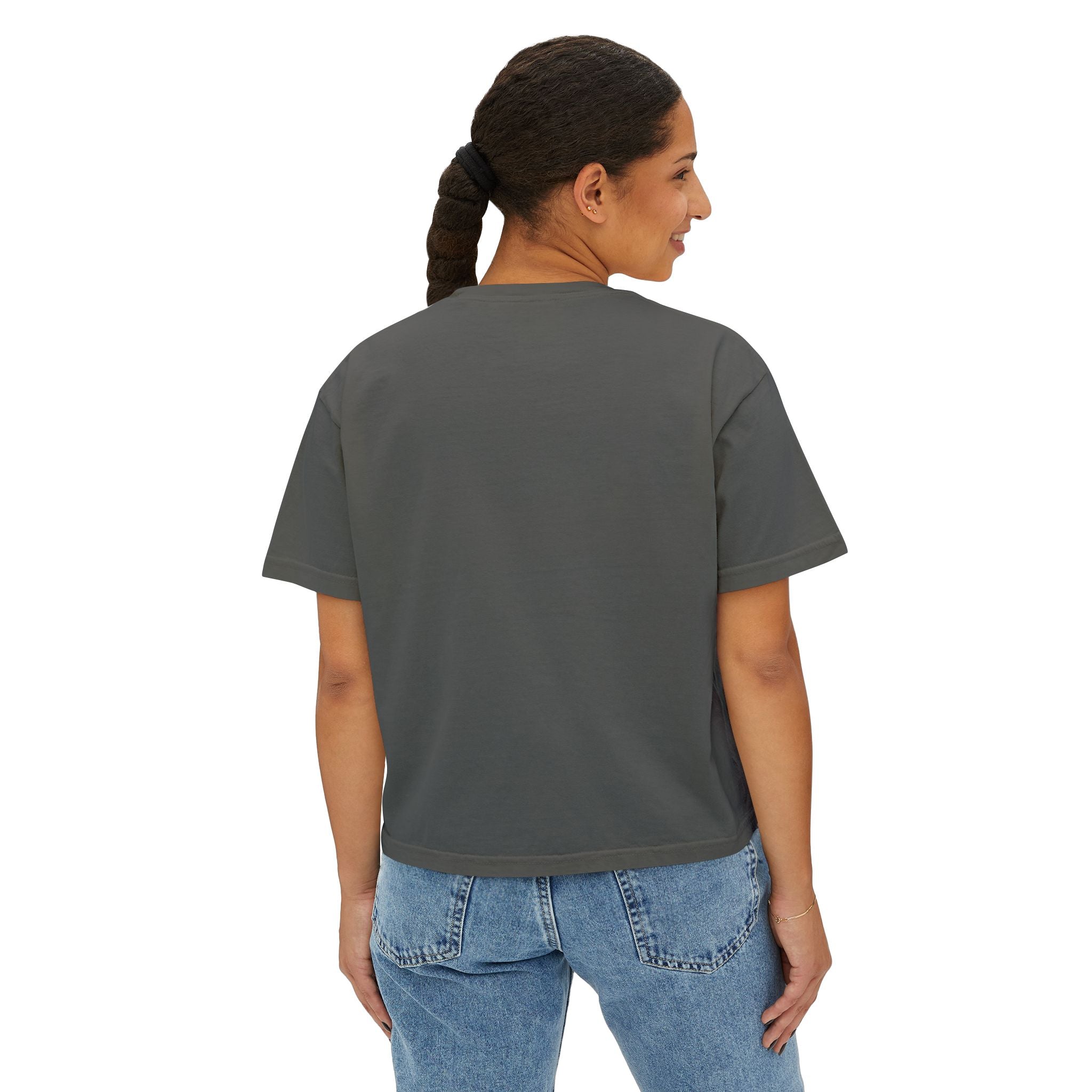 Jet Leon Women's Boxy Tee | Slightly Cropped Minimal Abstract Print