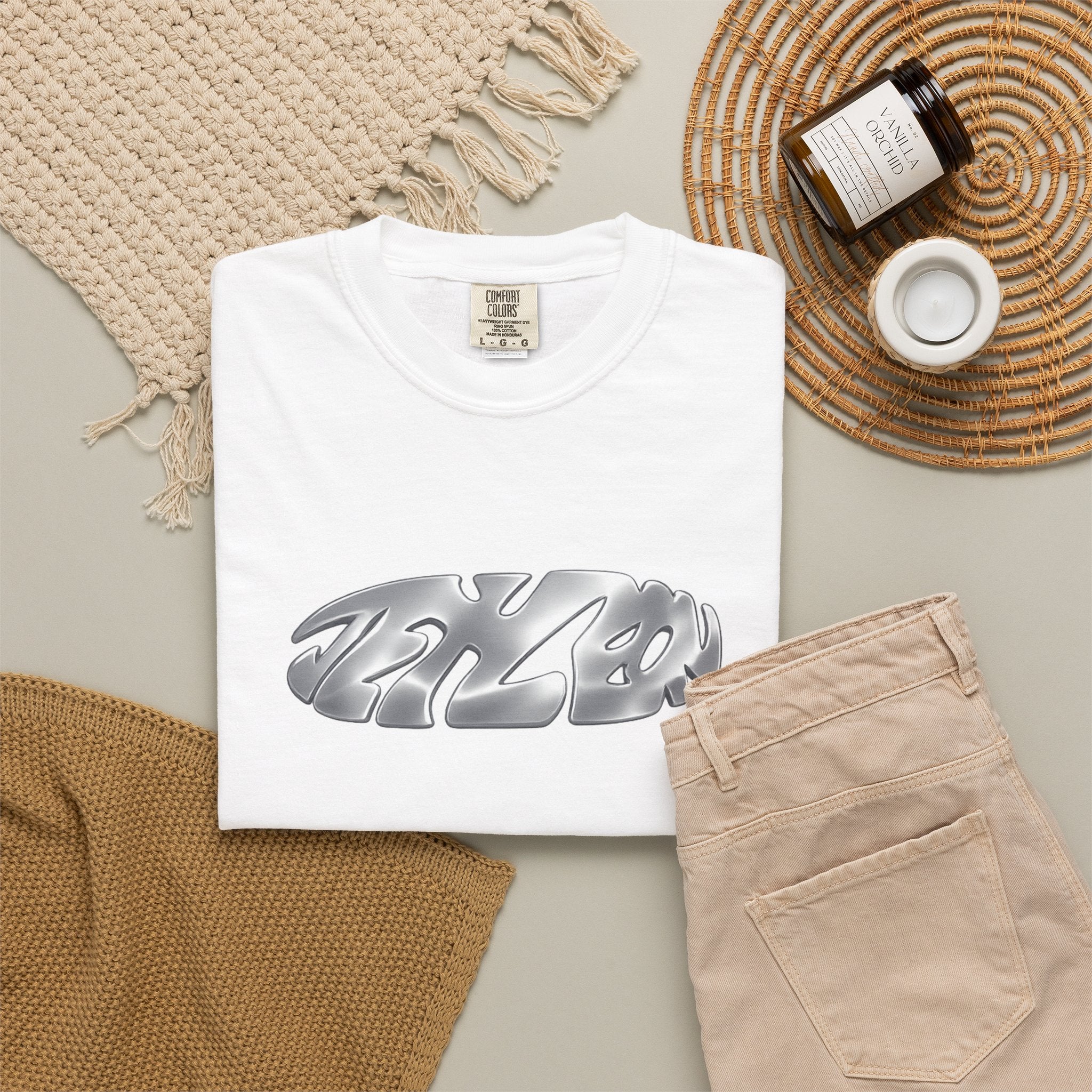Glorify God Chrome Logo T-Shirt | Faith Typography Tee