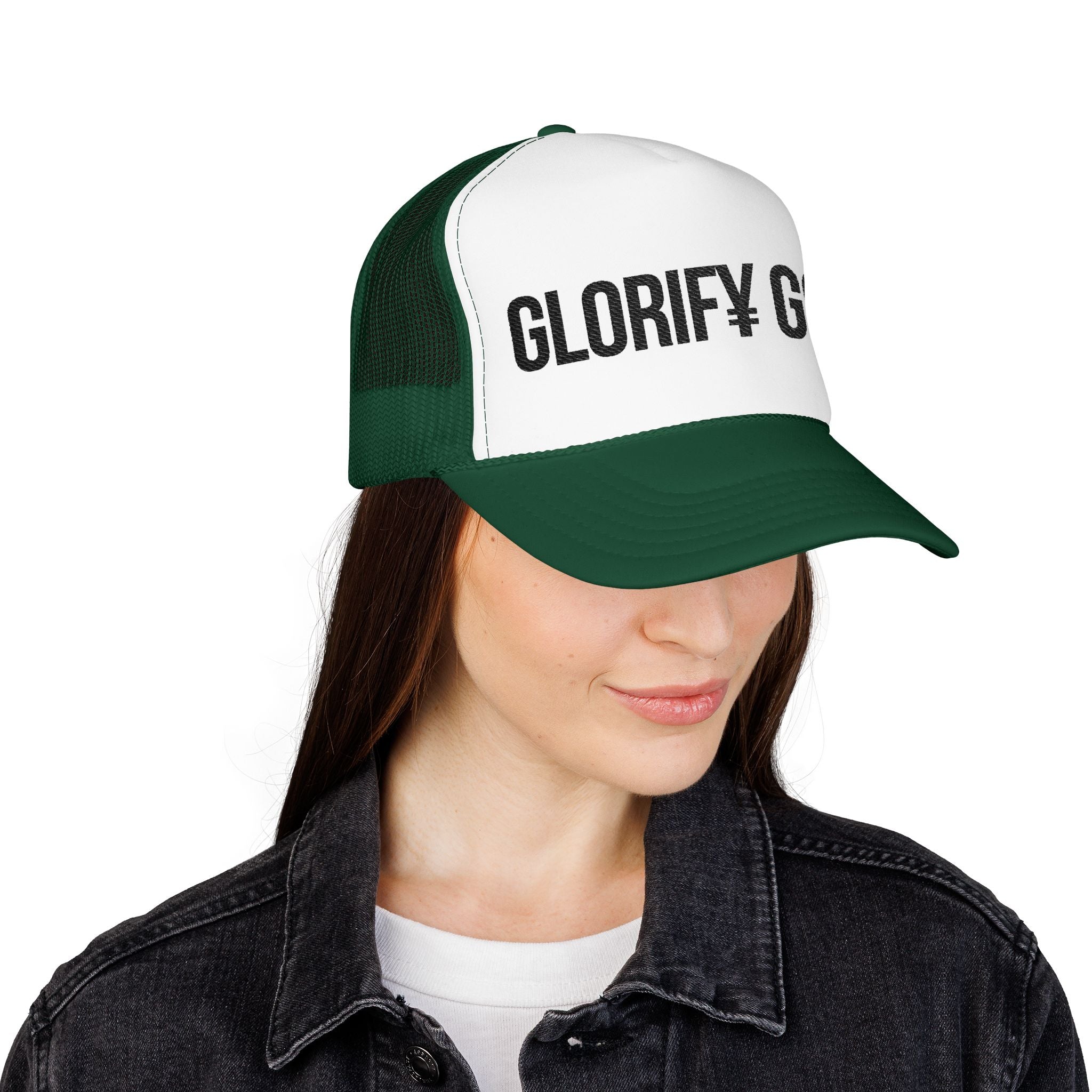 Glorify God Trucker Hat | Christian Faith Foam Mesh Cap