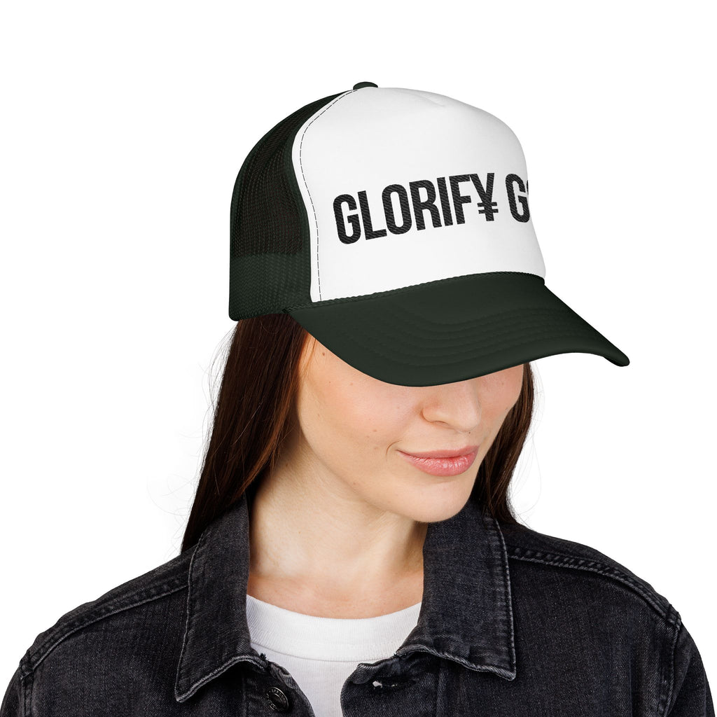 Glorify God Trucker Hat | Christian Faith Foam Mesh Cap