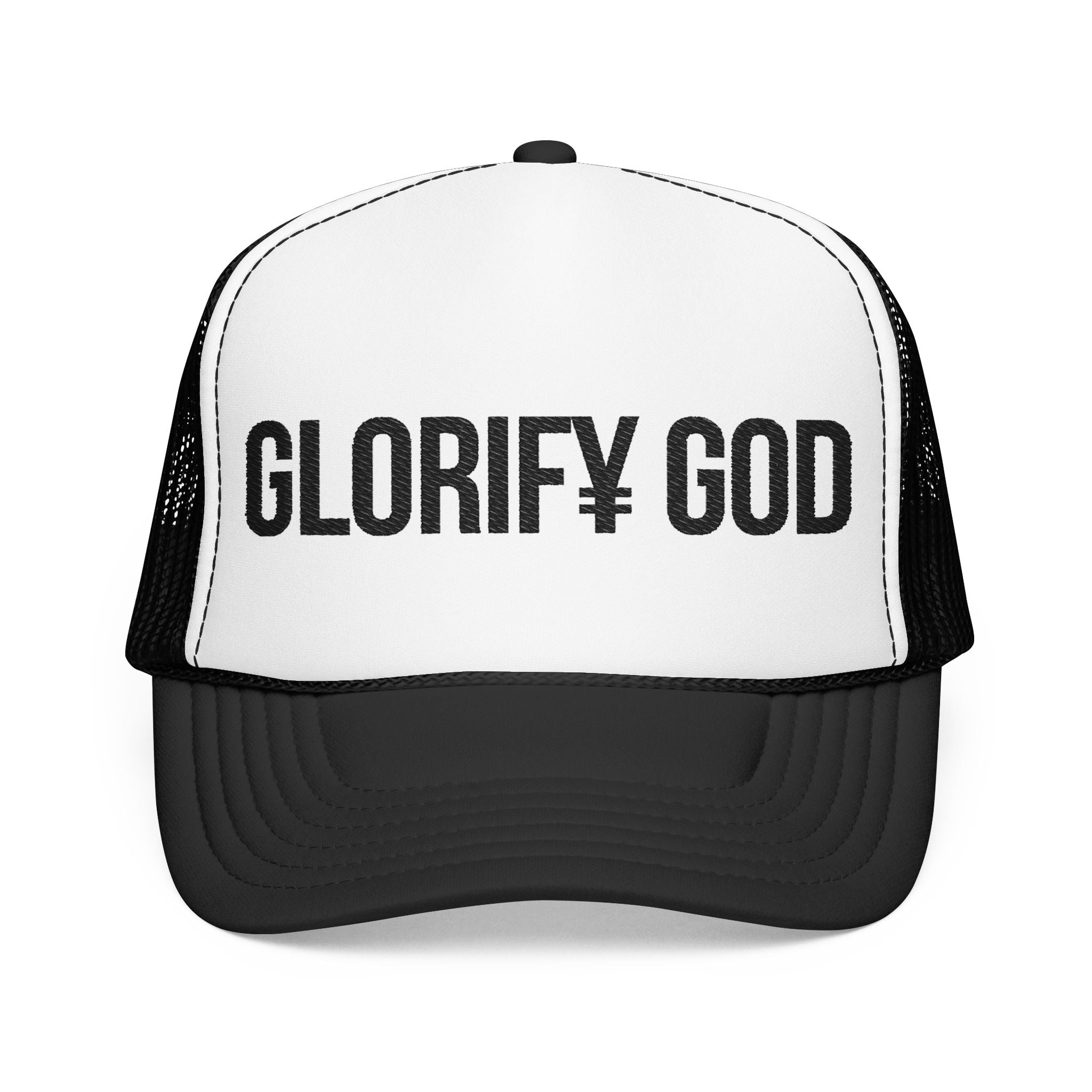 Glorify God Trucker Hat | Christian Faith Foam Mesh Cap