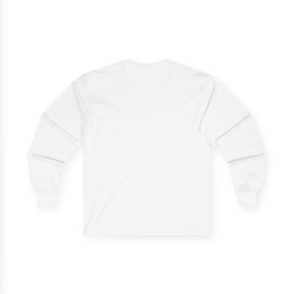 Chrome Bubble Letter Logo Long Sleeve Tee | Metallic Script Shirt
