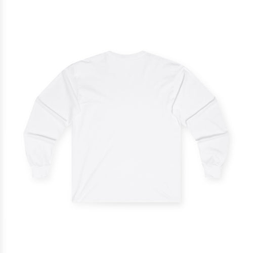 Chrome Bubble Letter Logo Long Sleeve Tee | Metallic Script Shirt