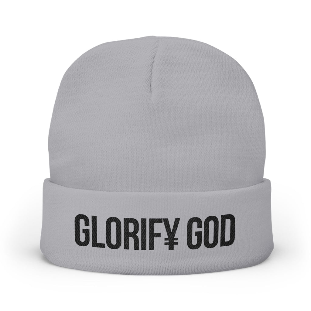 GLORIFY GOD beanie | Knit Embroidered Religious Hat
