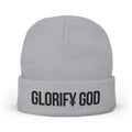 GLORIFY GOD beanie | Knit Embroidered Religious Hat