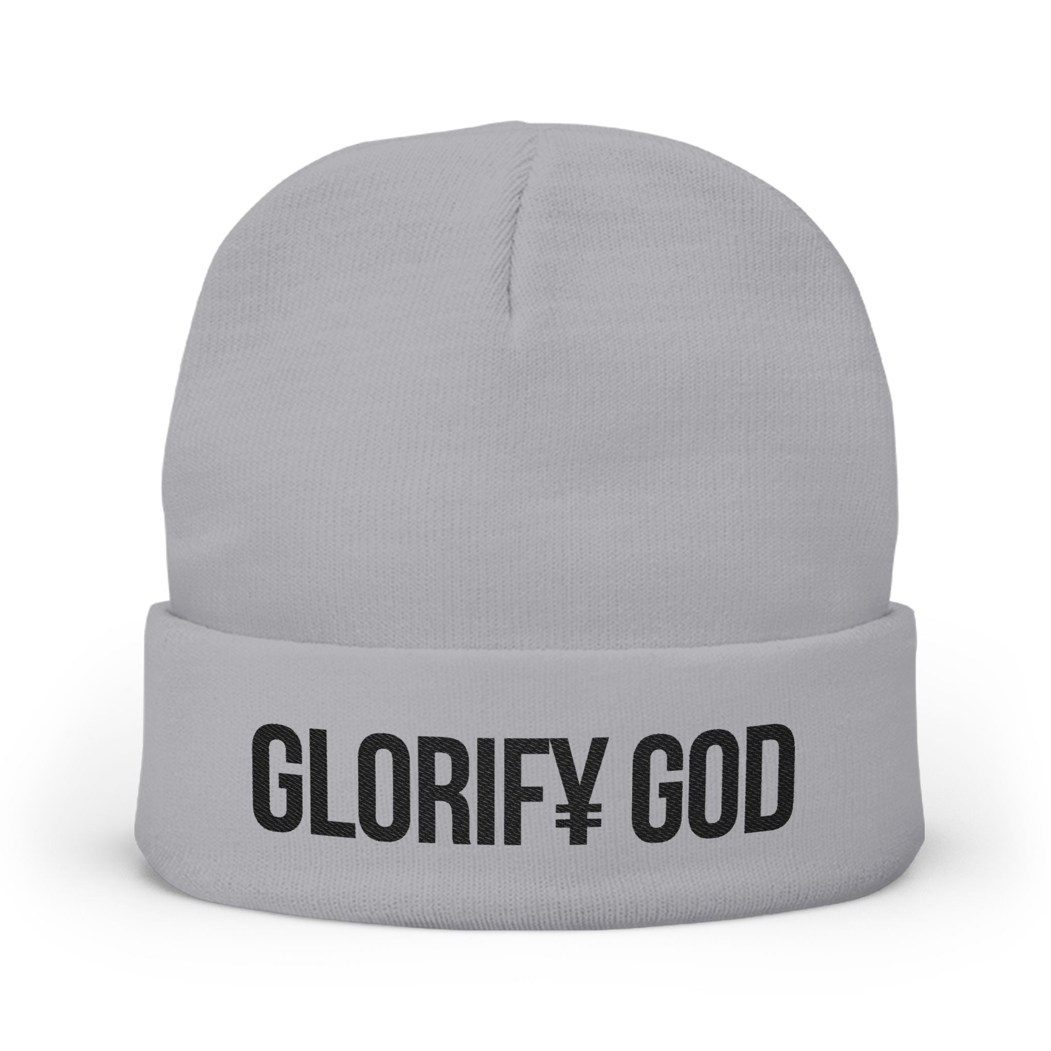 GLORIFY GOD beanie | Knit Embroidered Religious Hat