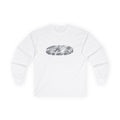 Chrome Bubble Letter Logo Long Sleeve Tee | Metallic Script Shirt