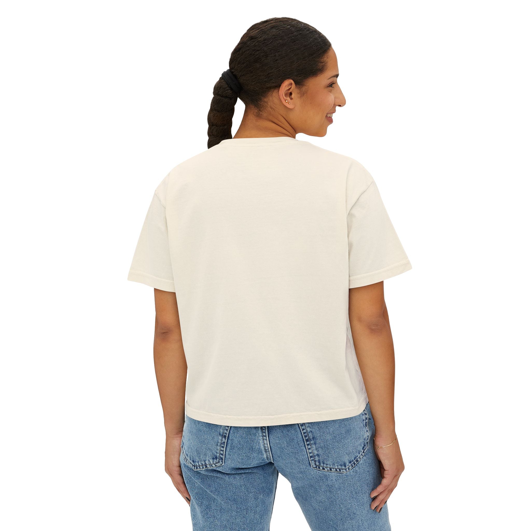 Jet Leon Women's Boxy Tee | Slightly Cropped Minimal Abstract Print