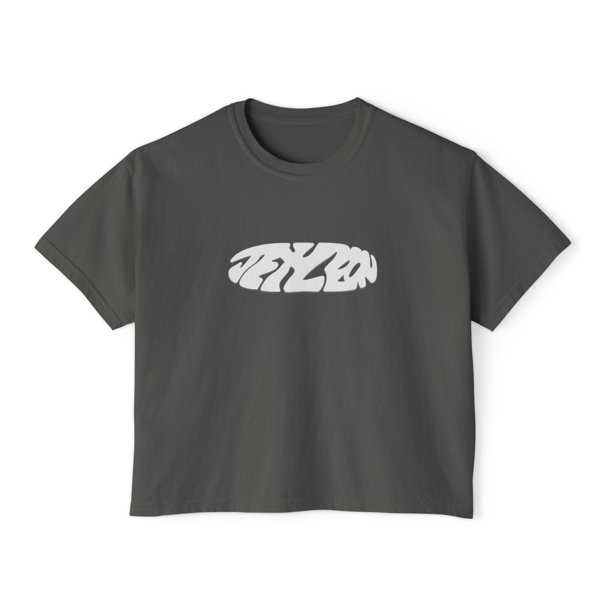 Jet Leon Women's Boxy Tee | Slightly Cropped Minimal Abstract Print