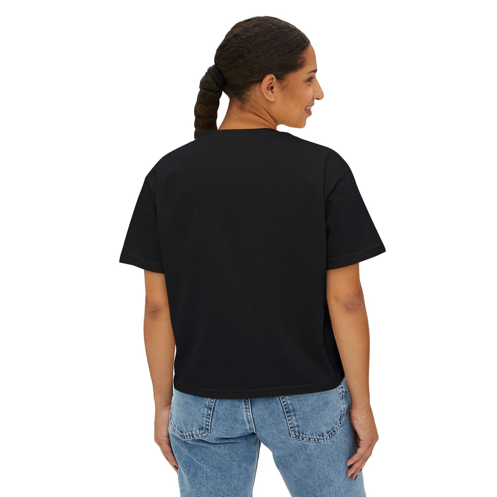 Jet Leon Women's Boxy Tee | Slightly Cropped Minimal Abstract Print