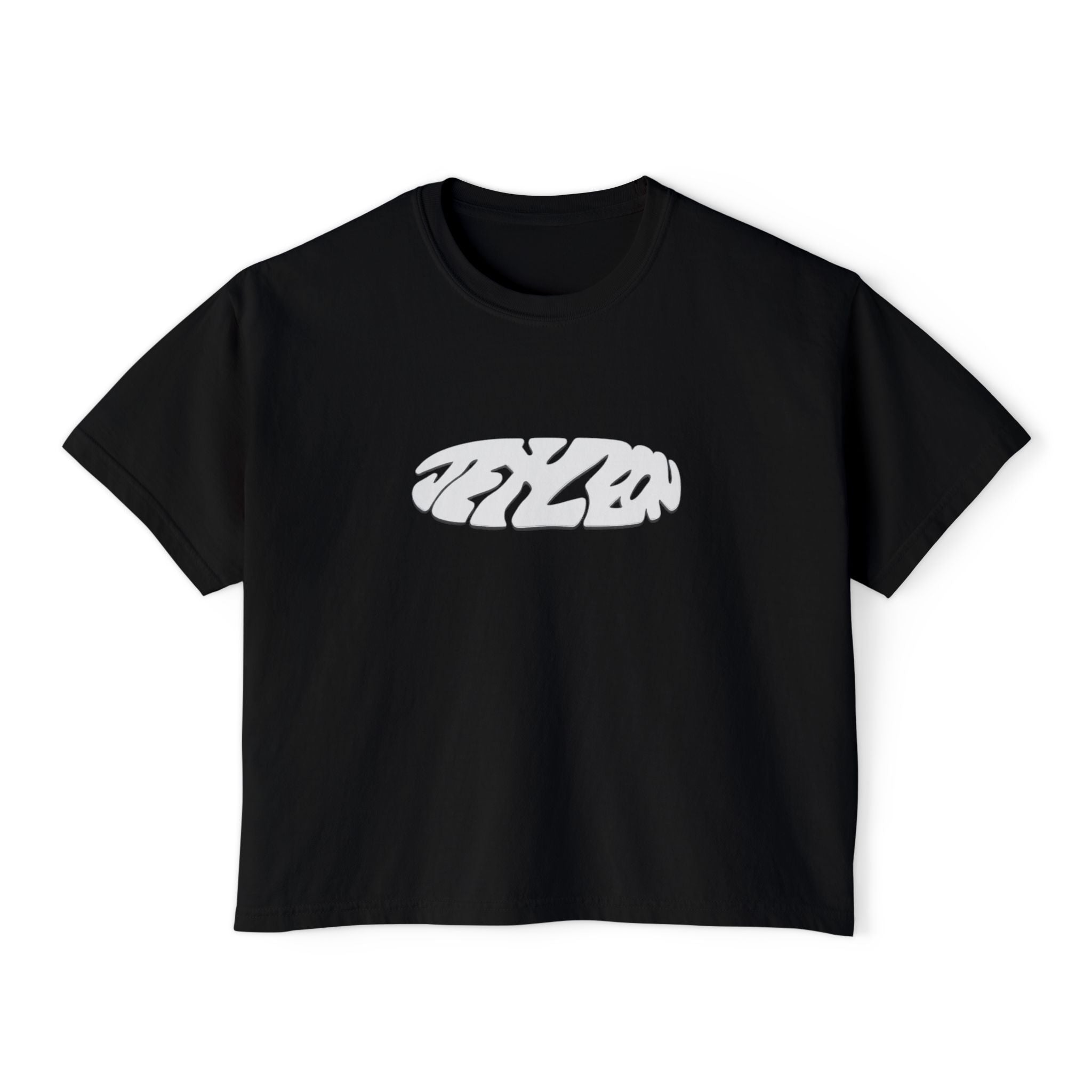 Jet Leon Women's Boxy Tee | Slightly Cropped Minimal Abstract Print