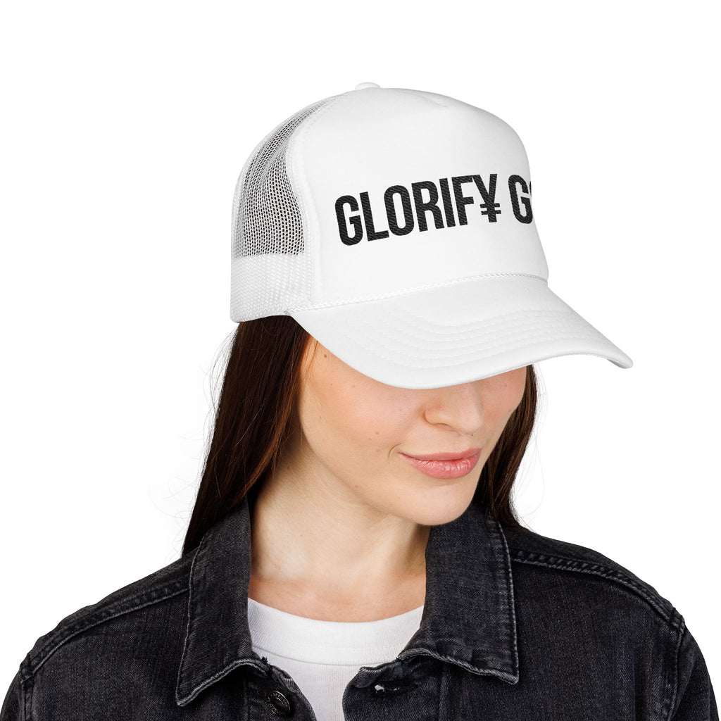 Glorify God Trucker Hat | Christian Faith Mesh Foam Cap