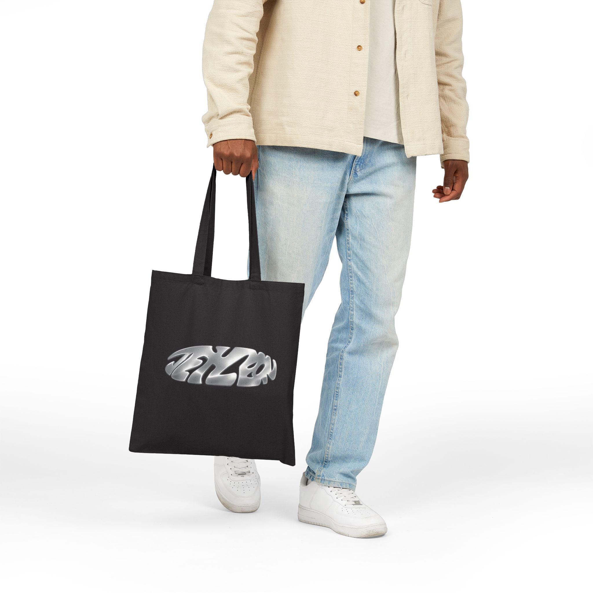 Glorify God Scripture Tote | Black Canvas Tote Bag