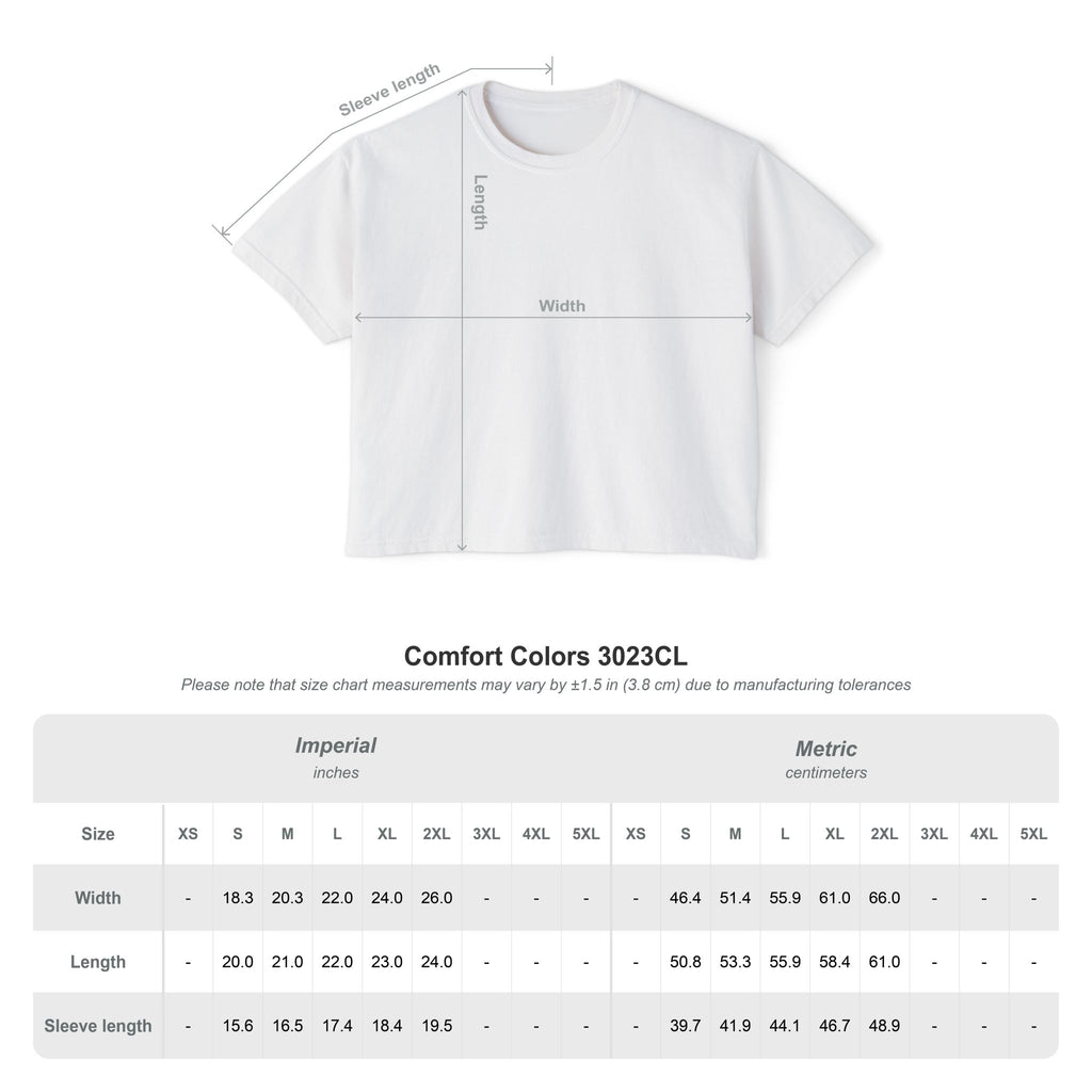 Jet Leon Women's Boxy Tee | Slightly Cropped Minimal Abstract Print