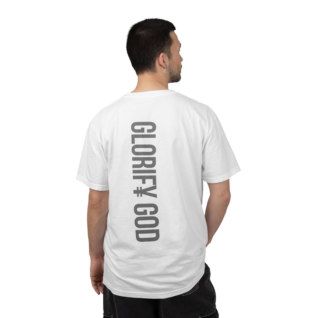 Glorify God Chrome Logo T-Shirt | Faith Typography Tee