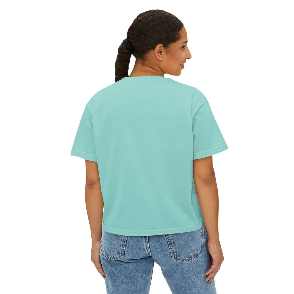 Jet Leon Women's Boxy Tee | Slightly Cropped Minimal Abstract Print
