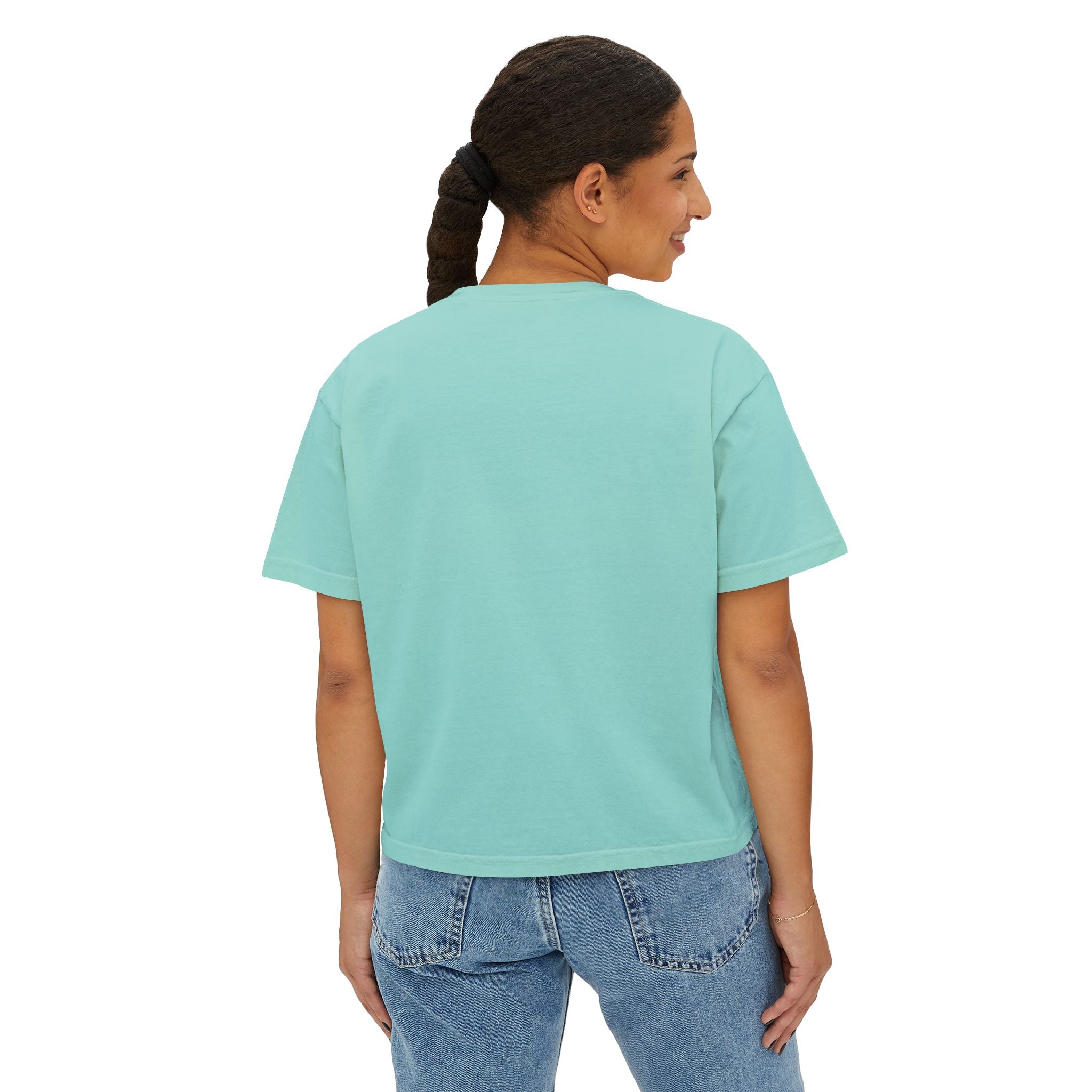 Jet Leon Women's Boxy Tee | Slightly Cropped Minimal Abstract Print