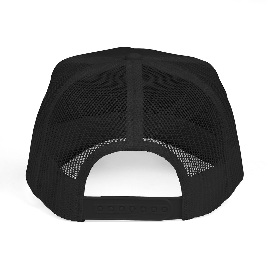 Glorify God Trucker Hat — Black Foam Mesh Christian Cap