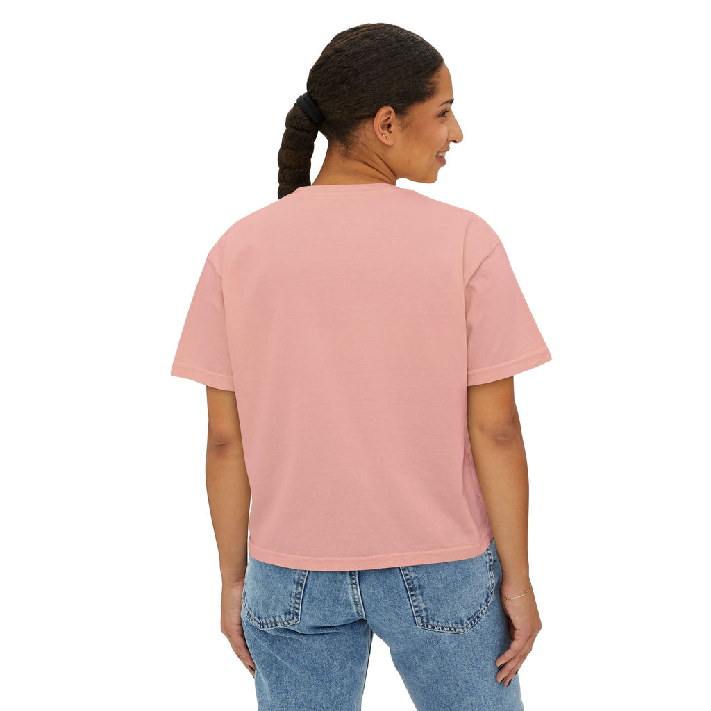 Jet Leon Women's Boxy Tee | Slightly Cropped Minimal Abstract Print