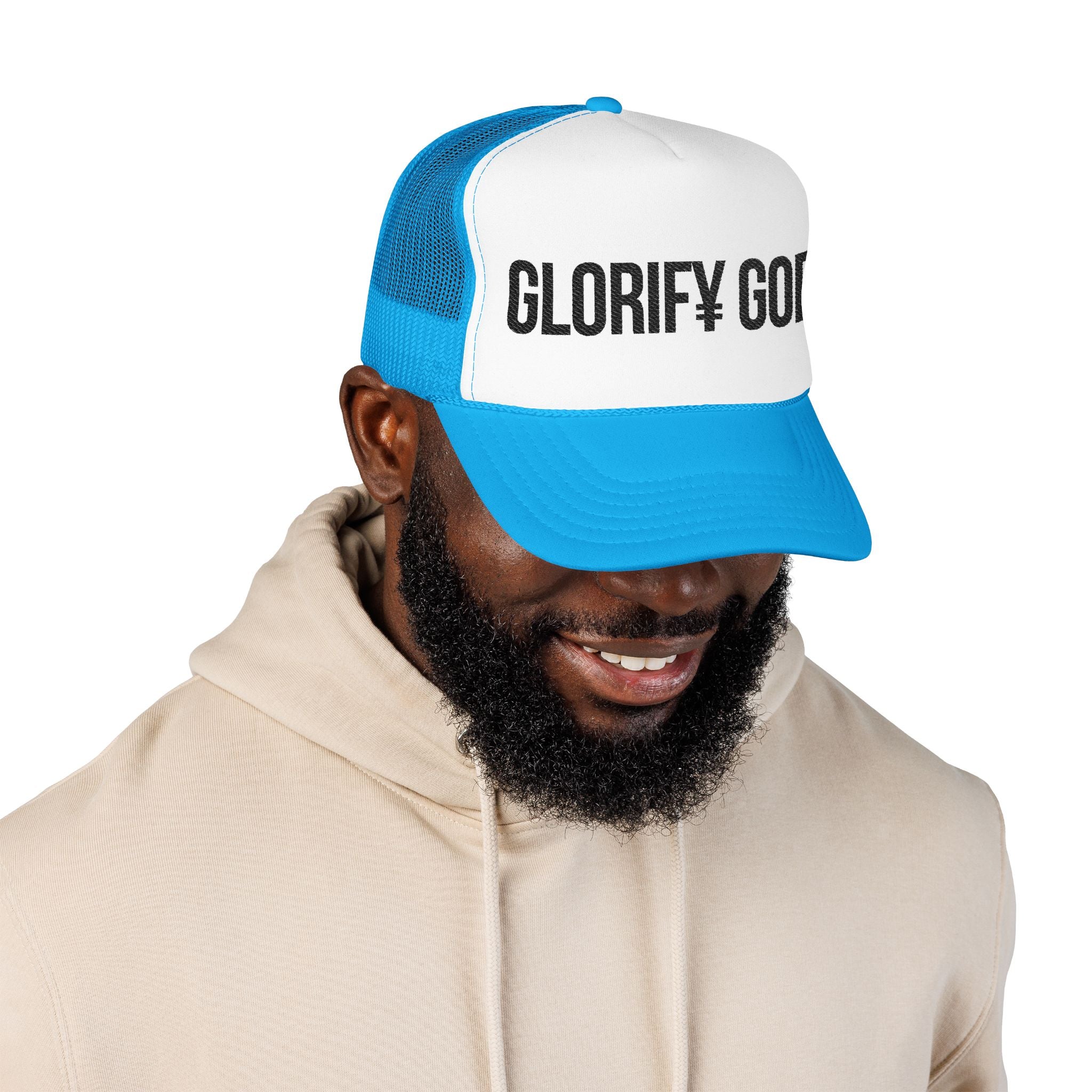 Glorify God trucker hat | Christian faith logo mesh cap