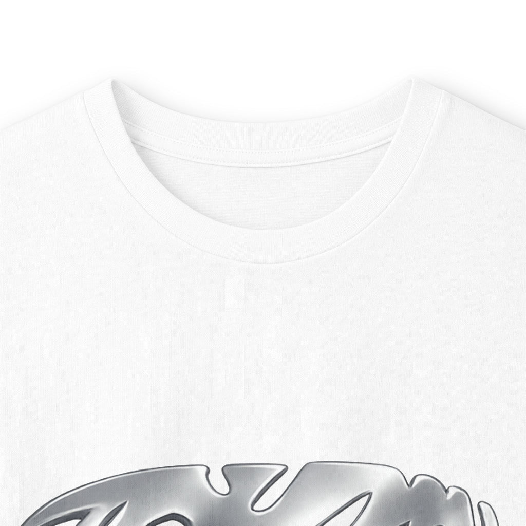 Chrome Bubble Letter Logo Long Sleeve Tee | Metallic Script Shirt