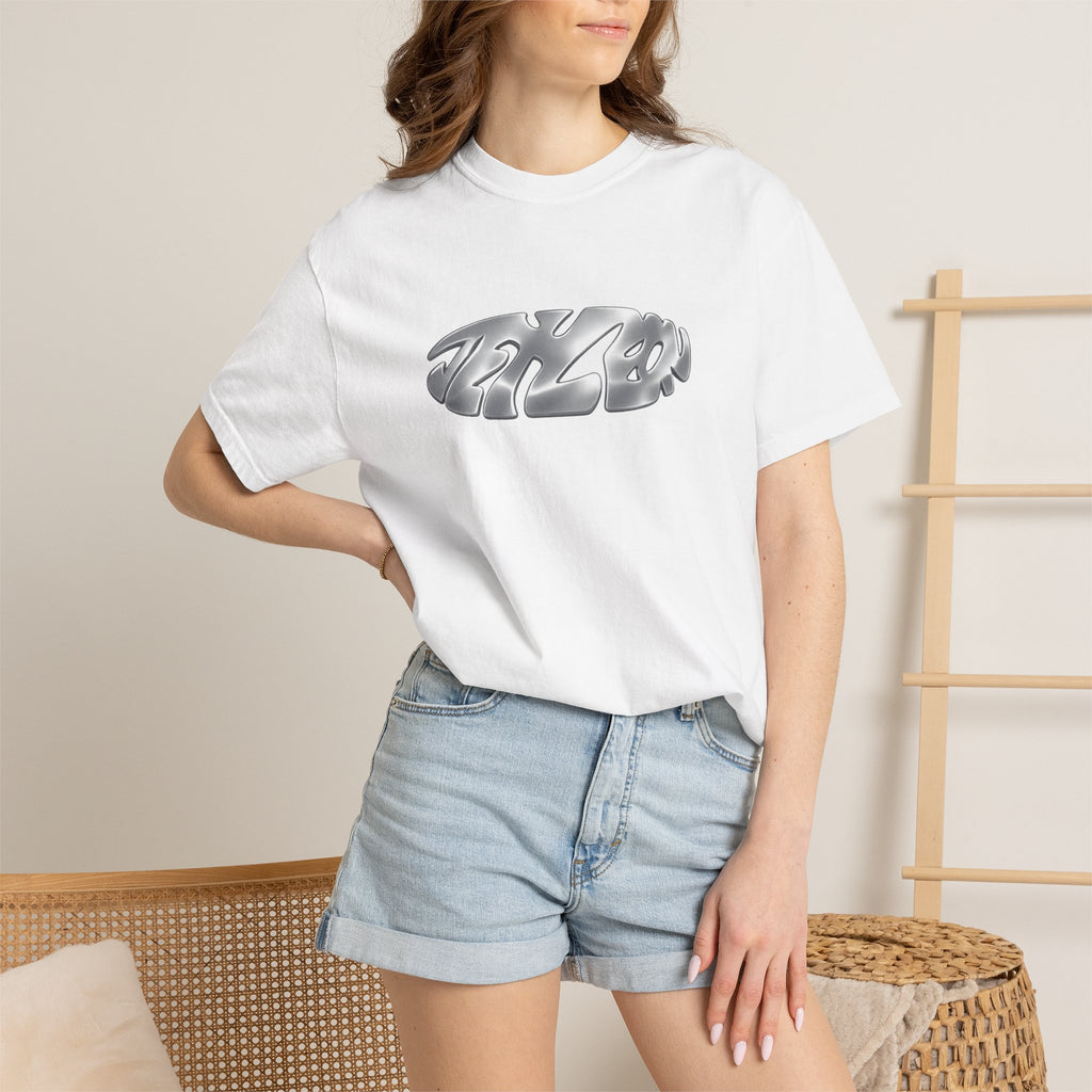 Glorify God Chrome Logo T-Shirt | Faith Typography Tee
