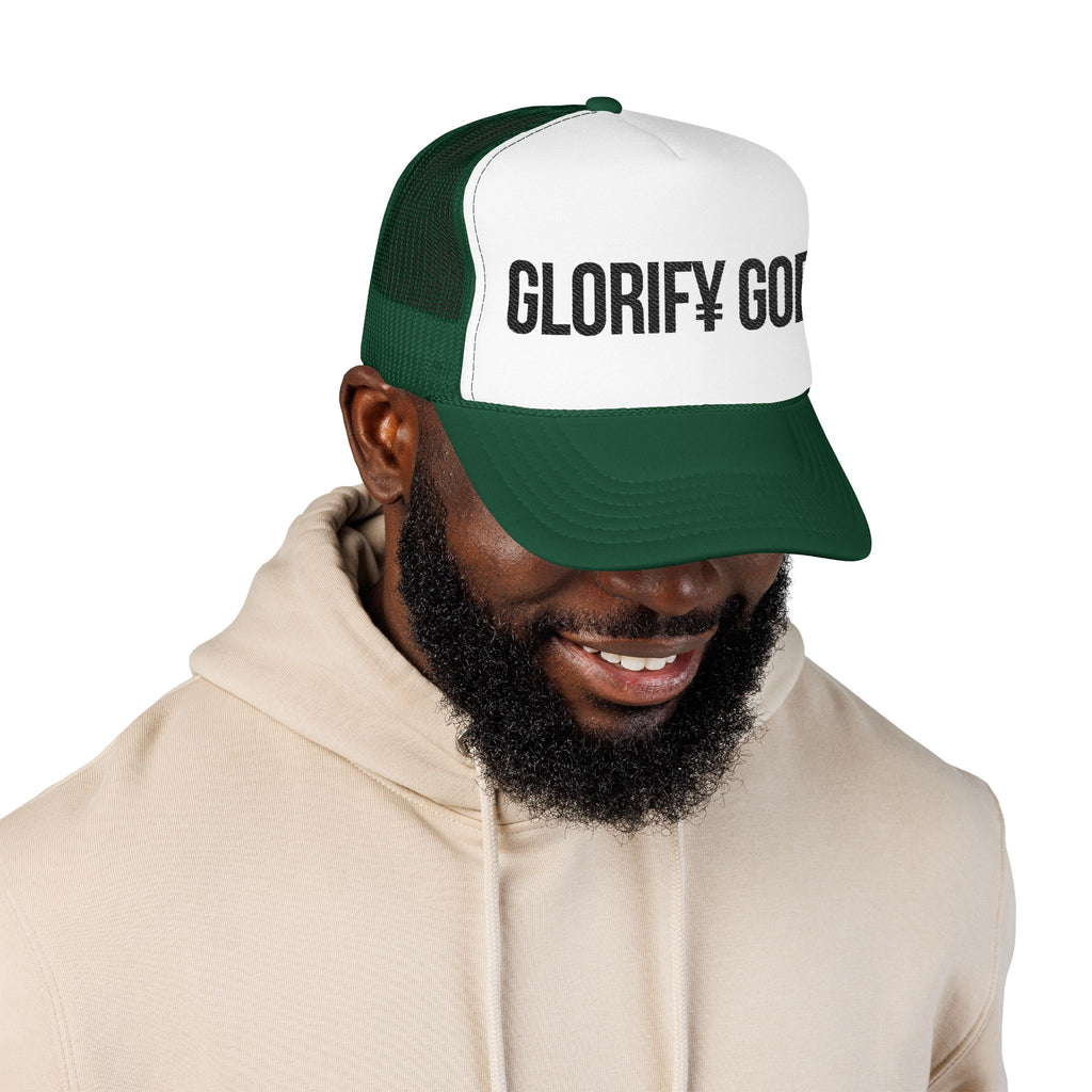 Glorify God Trucker Hat | Christian Faith Foam Mesh Cap