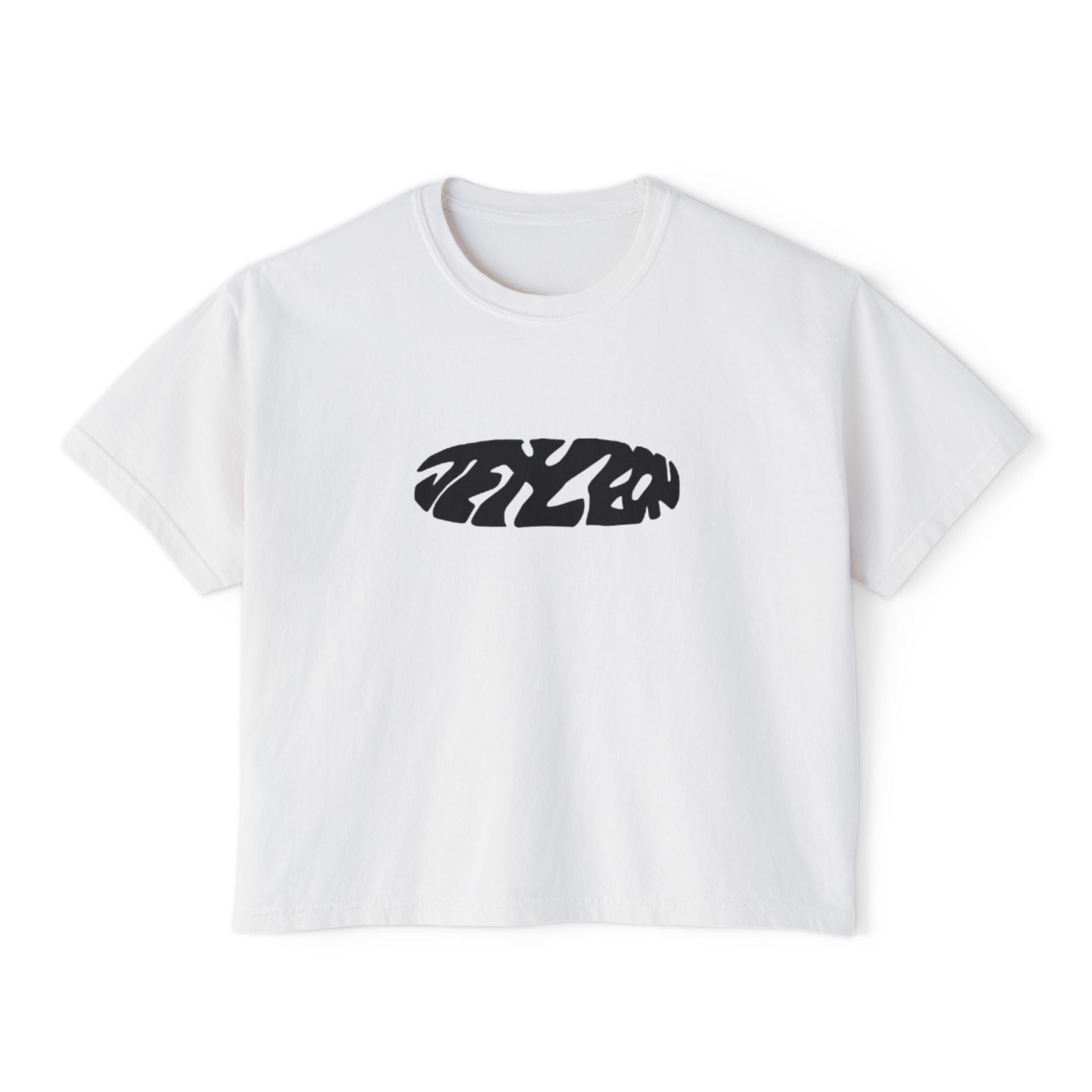 Jet Leon Women's Boxy Tee | Slightly Cropped Minimal Abstract Print