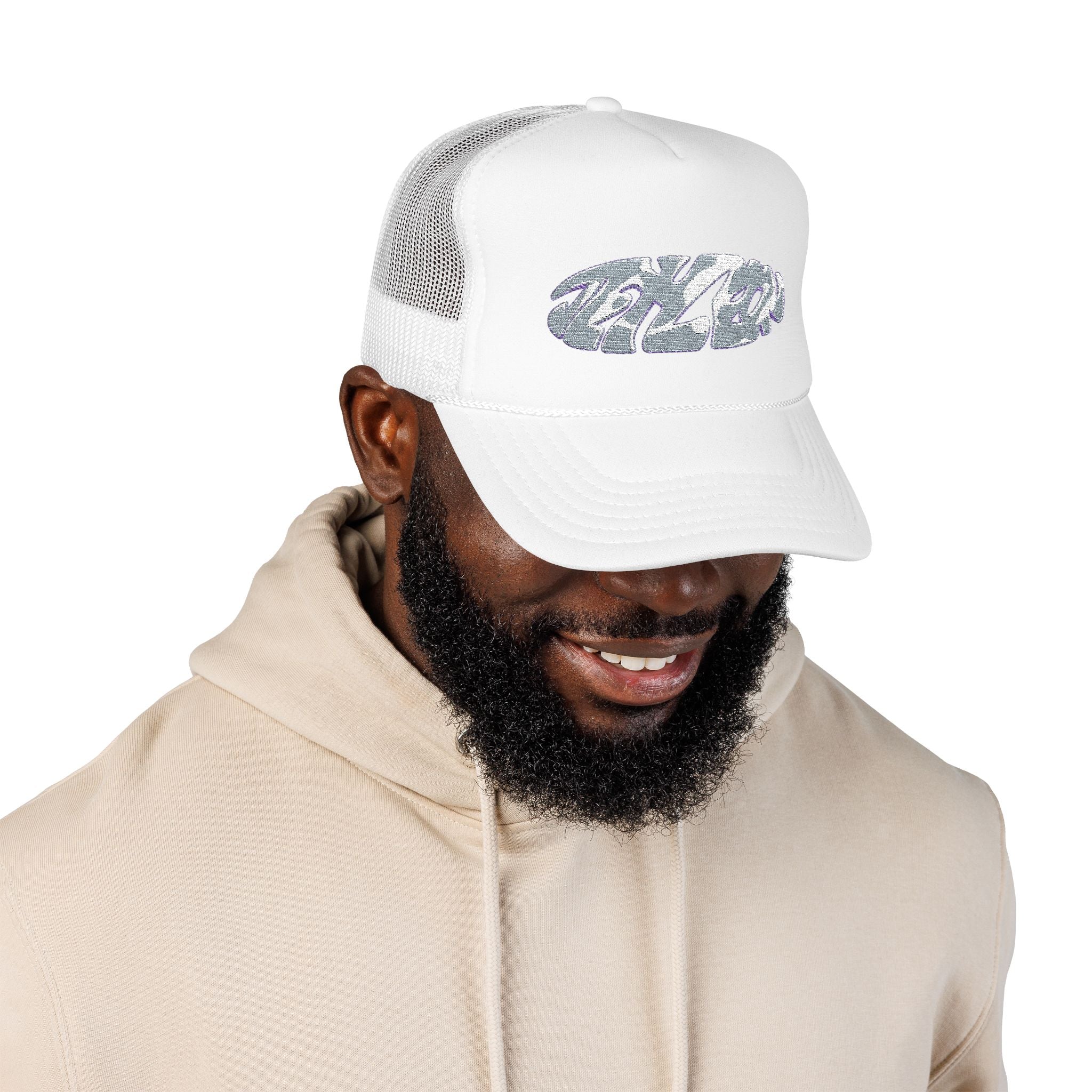 Jet Leon foam trucker hat | sparkly lettering
