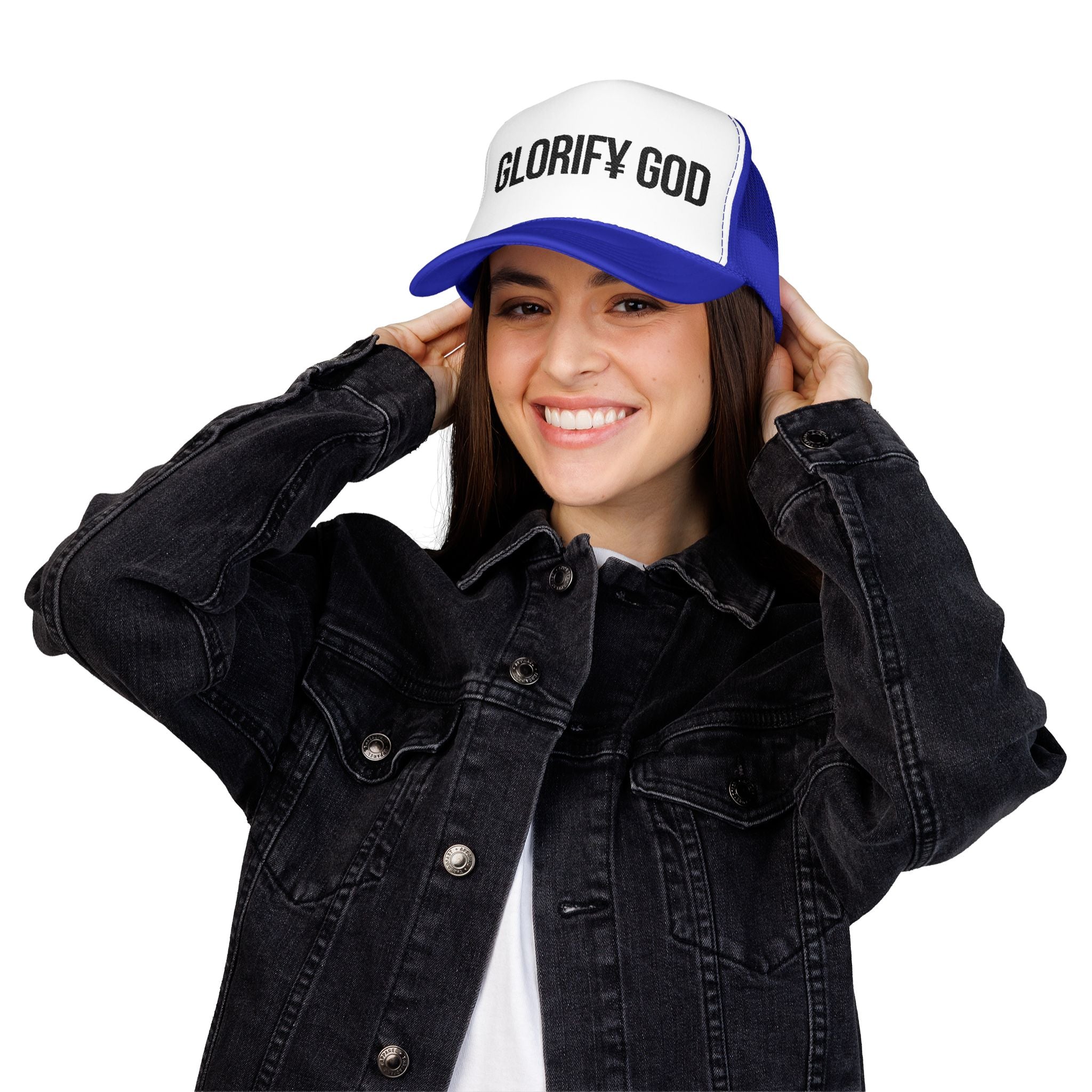 Glorify God trucker hat | Christian faith logo mesh cap