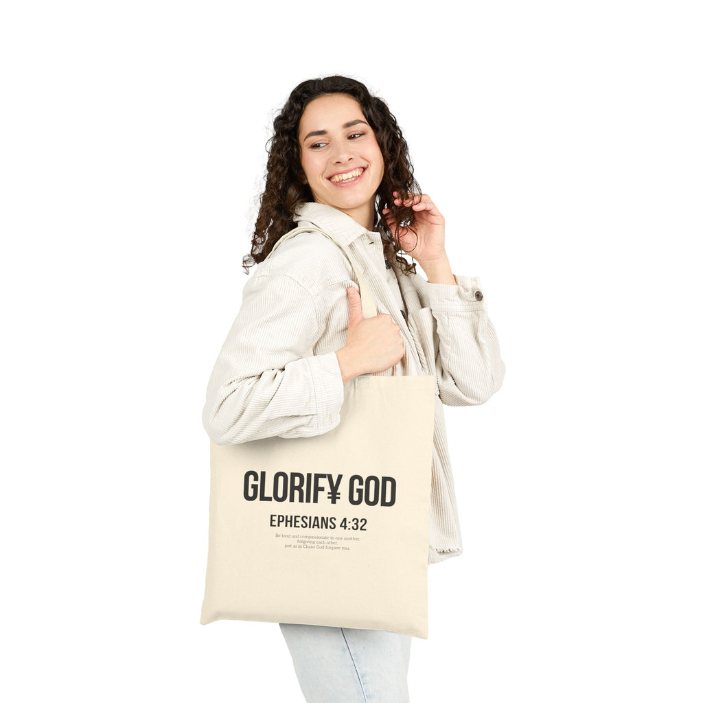 Glorify God Ephesians 4:32 Tote Bag | Scripture Canvas Tote