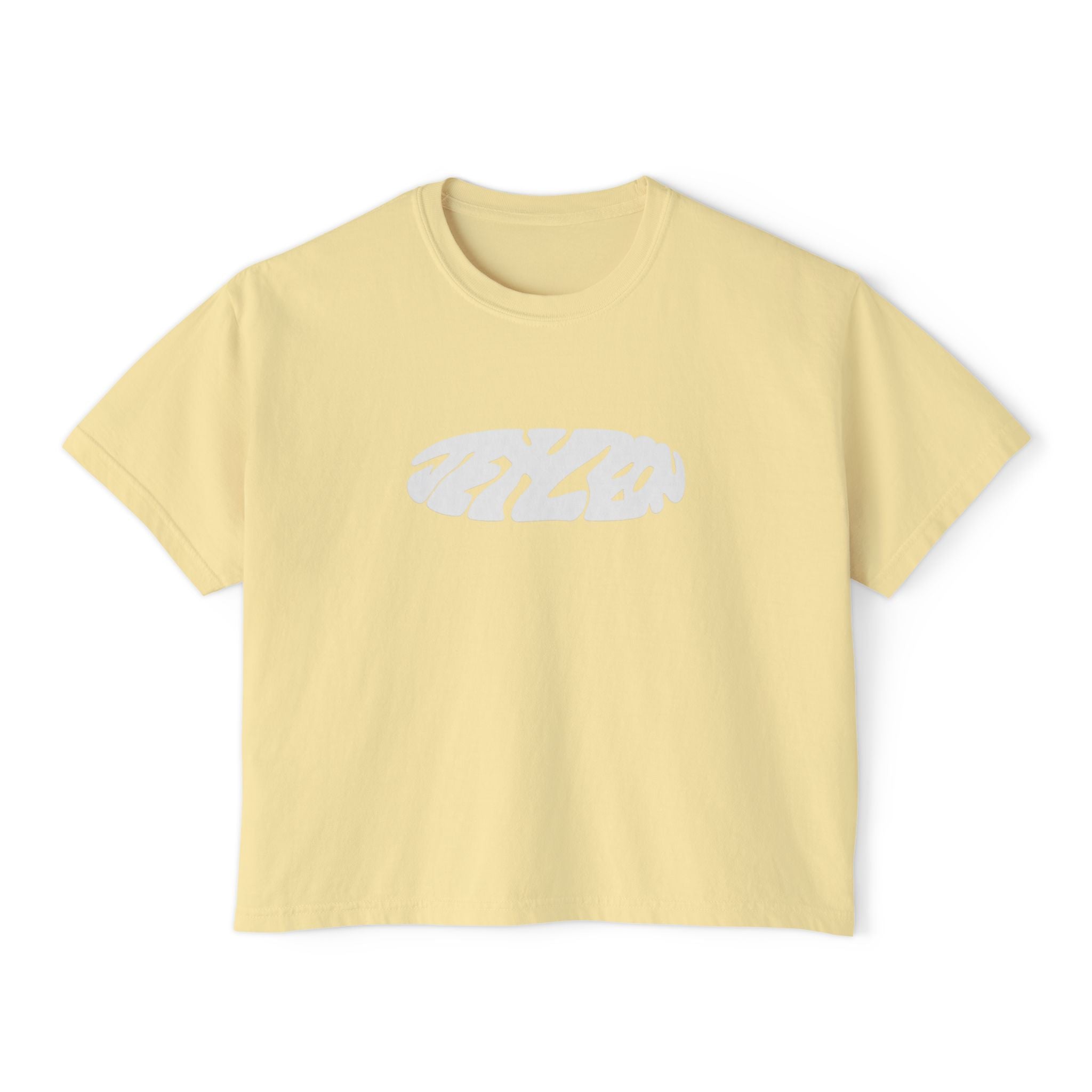 Jet Leon Women's Boxy Tee | Slightly Cropped Minimal Abstract Print