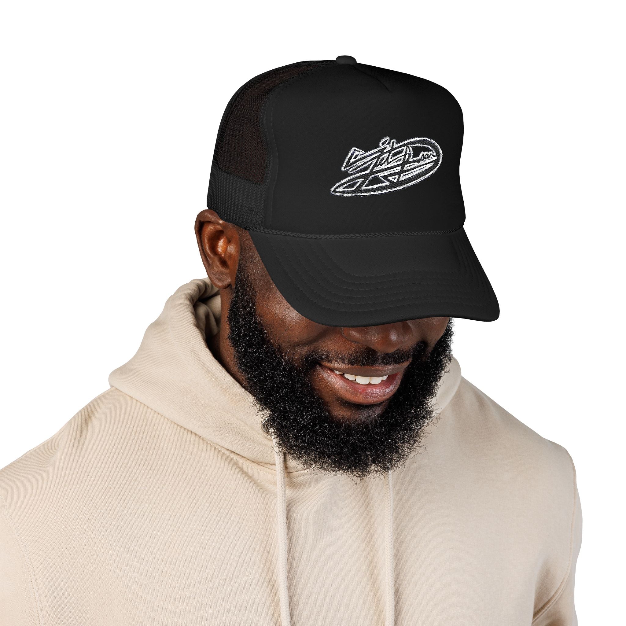 Jet Leon Designs Logo Foam Trucker Hat | Embroidered Skate Patch