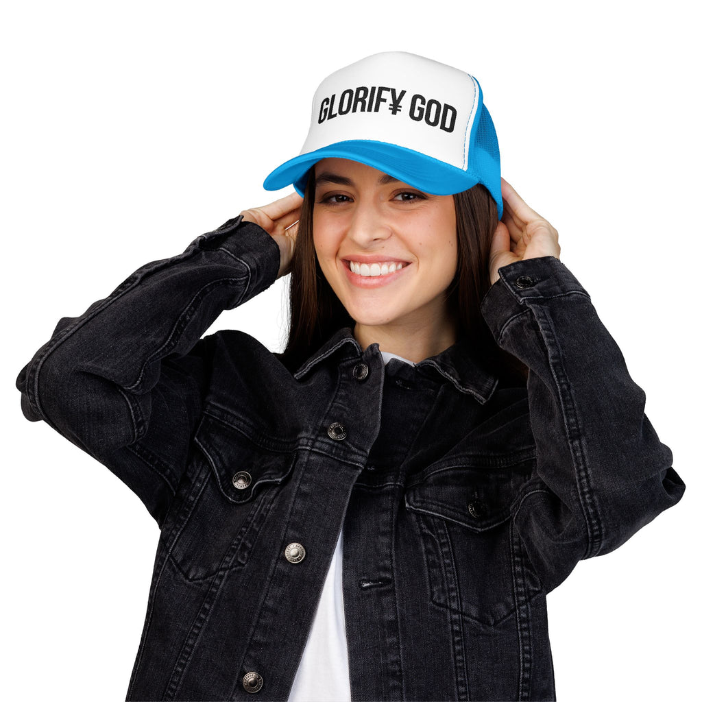Glorify God trucker hat | Christian faith logo mesh cap