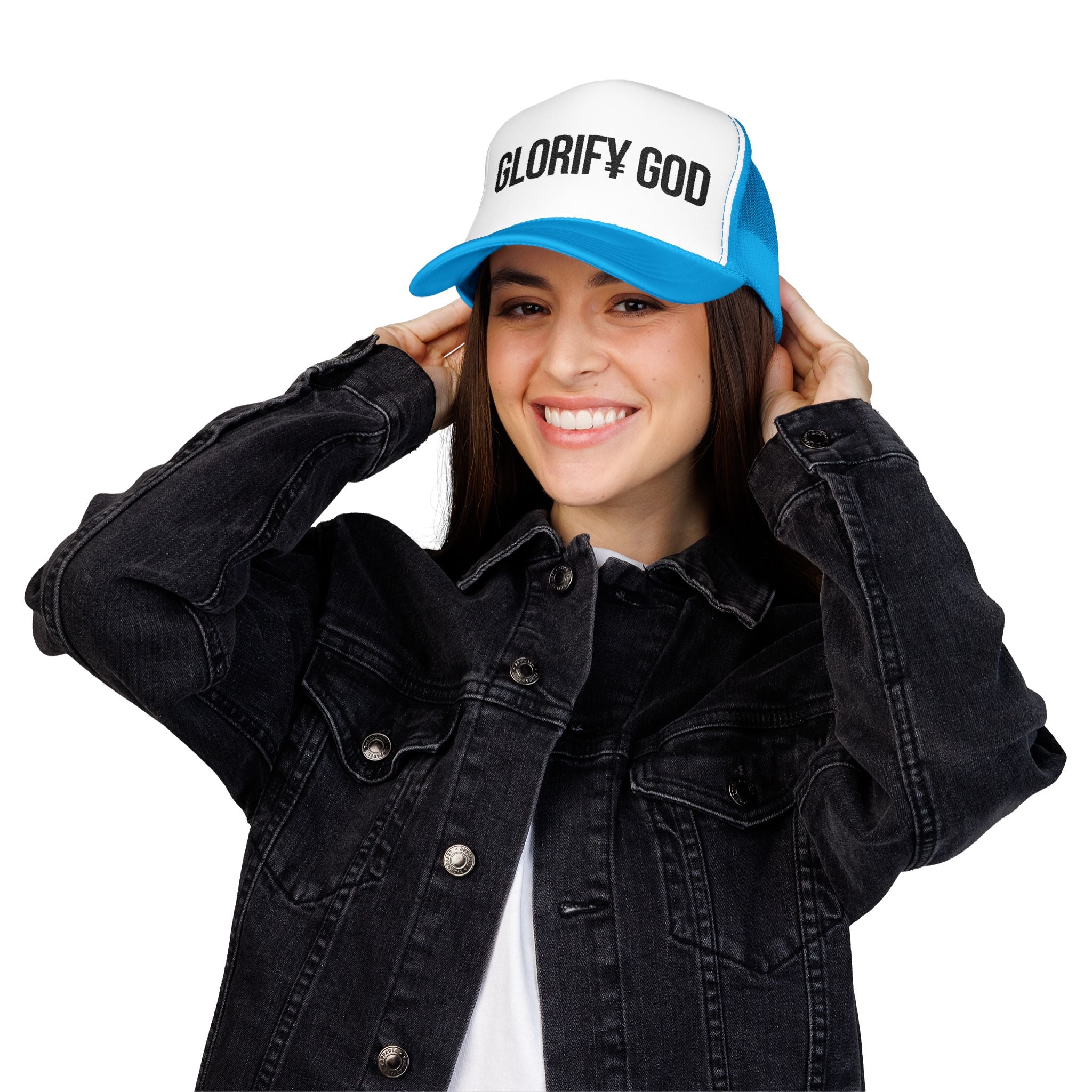 Glorify God trucker hat | Christian faith logo mesh cap
