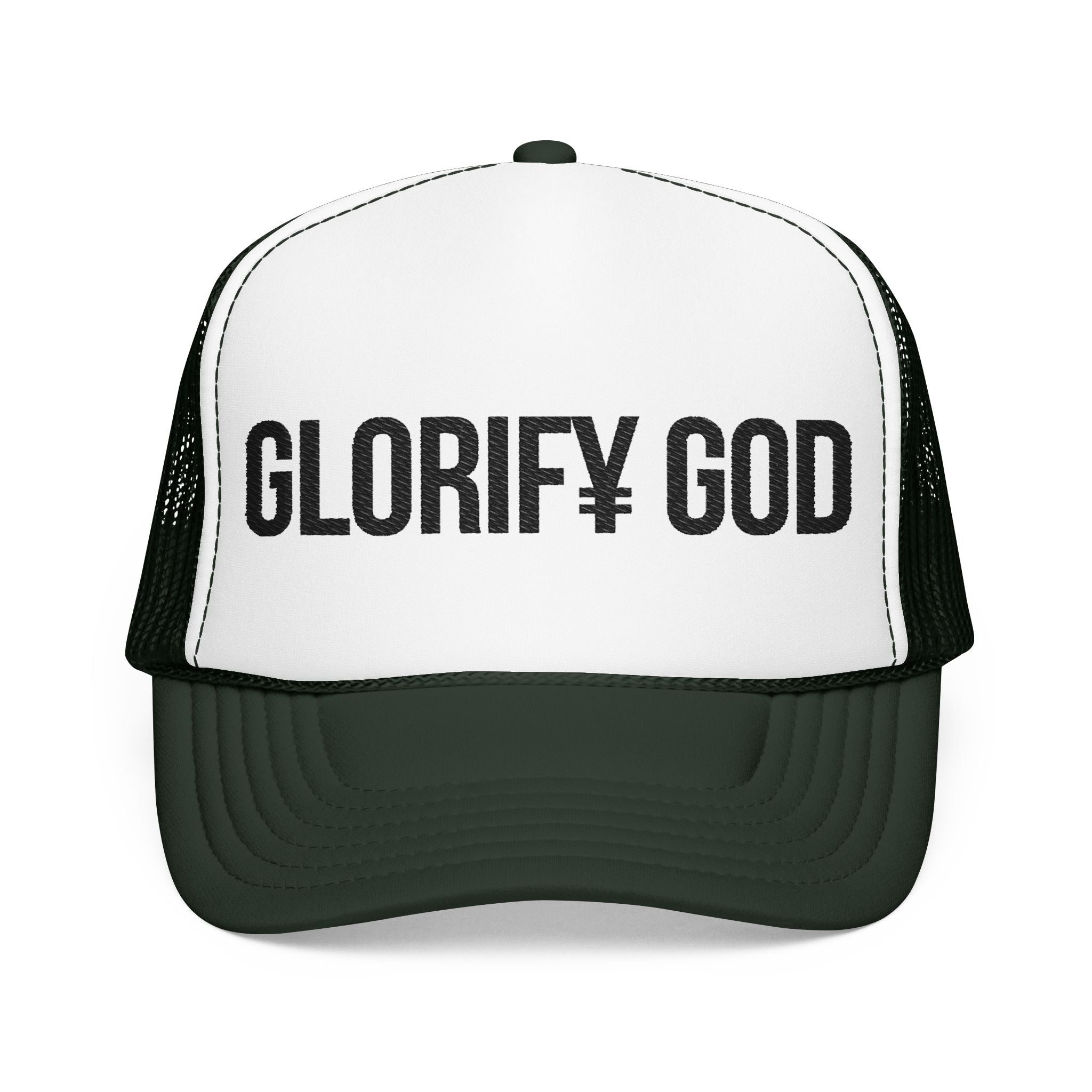 Glorify God Trucker Hat | Christian Faith Foam Mesh Cap