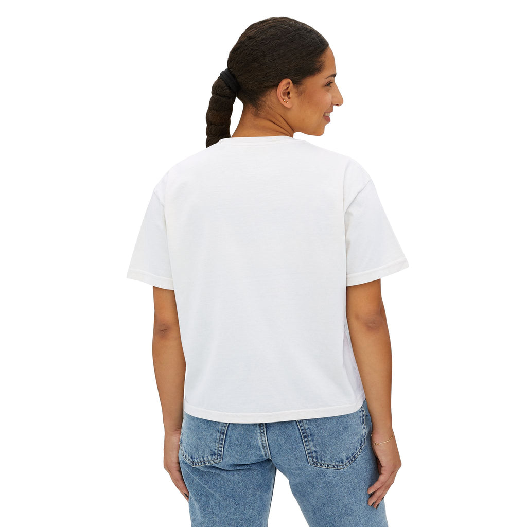 Jet Leon Women's Boxy Tee | Slightly Cropped Minimal Abstract Print