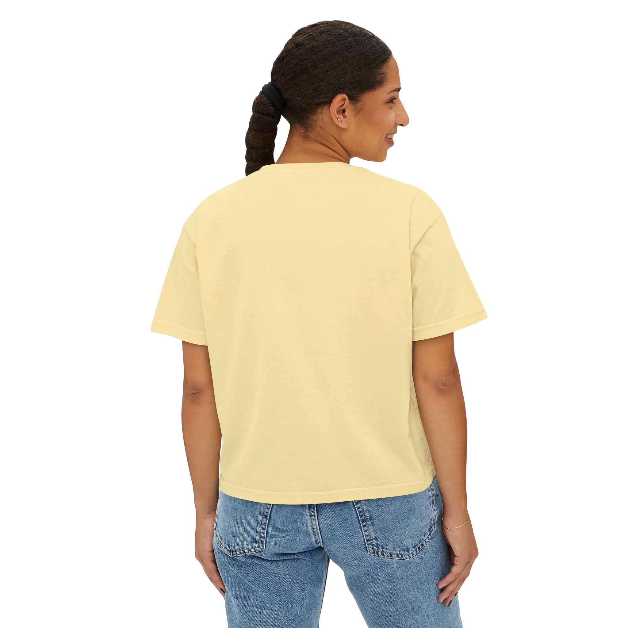 Jet Leon Women's Boxy Tee | Slightly Cropped Minimal Abstract Print