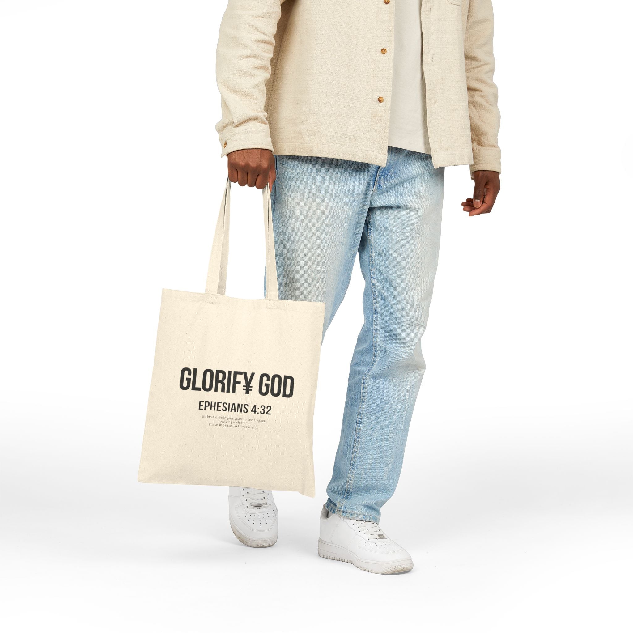 Glorify God Ephesians 4:32 Tote Bag | Scripture Canvas Tote