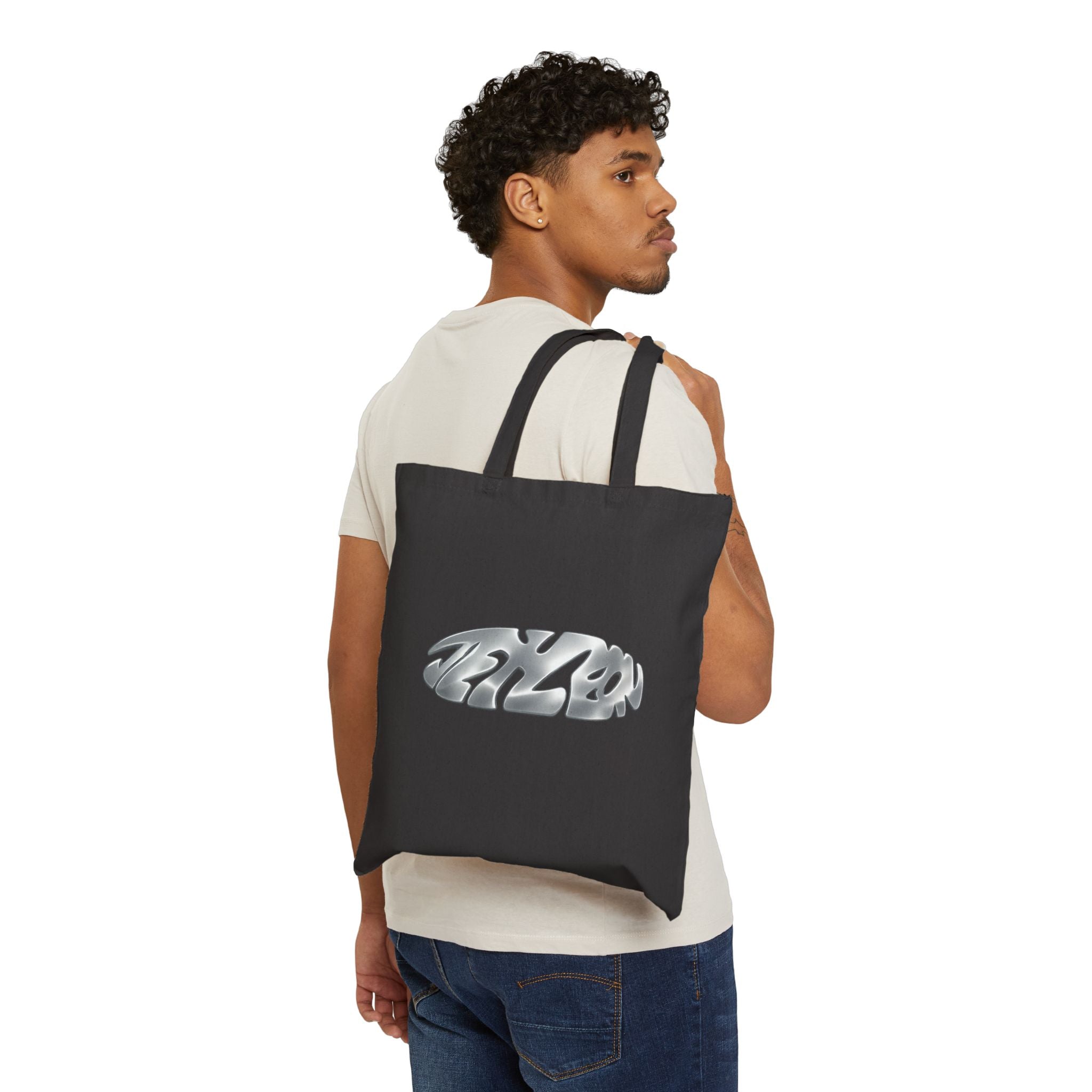 Glorify God Scripture Tote | Black Canvas Tote Bag