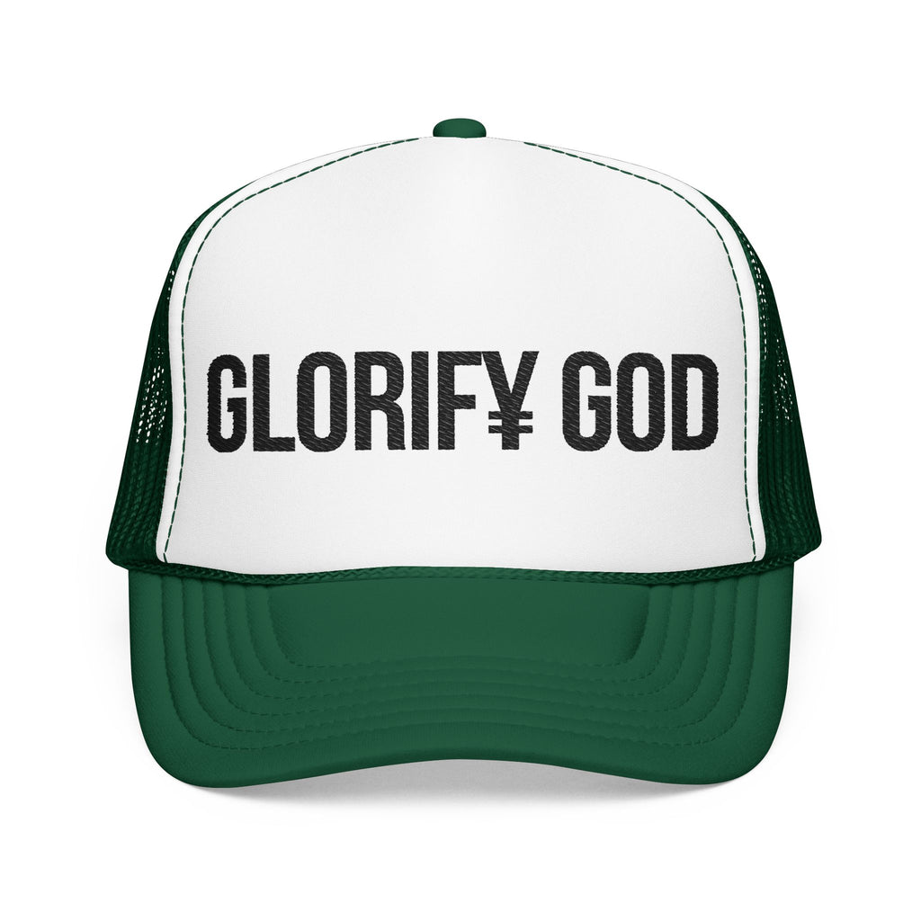 Glorify God Trucker Hat | Christian Faith Foam Mesh Cap