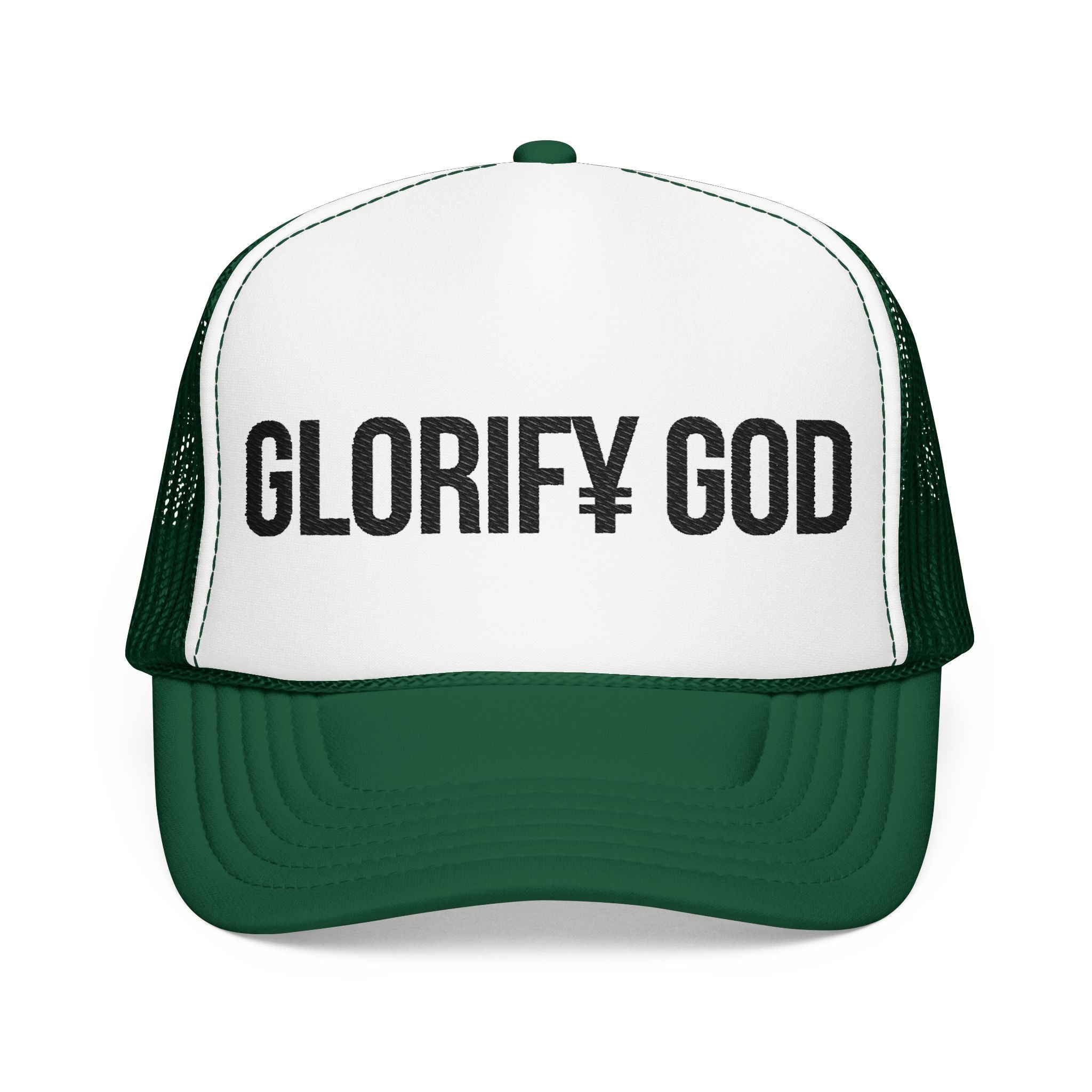 Glorify God Trucker Hat | Christian Faith Foam Mesh Cap
